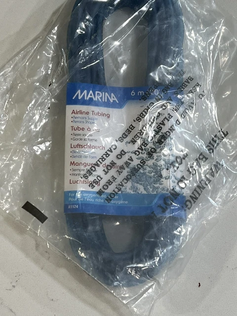 BRAND NEW 20 Feet BLUE Silicone Aquarium Airline Tubing For Fish Aquariums Ponds