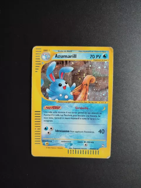Azumarill Set Aquapolis H4/H32 HOLO carte card pokemon rara ITA