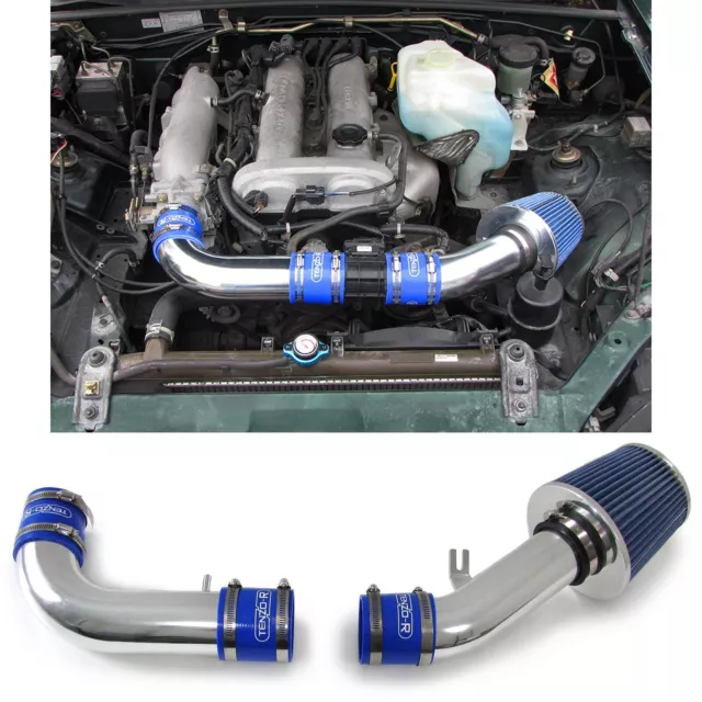 BLUE AIR INTAKE WITH SPORTS FILTER for MAZDA MX5 NB & NBFL 1.6L 1.8L 1998-2005