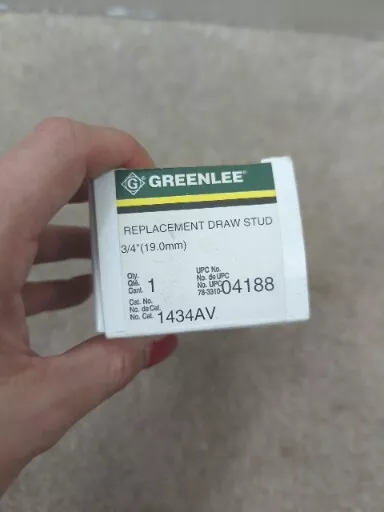 Greenlee 1434AV 04188 Replacement Draw Stud 3/4" (19.0 mm) x 5-1/2" (140 mm)