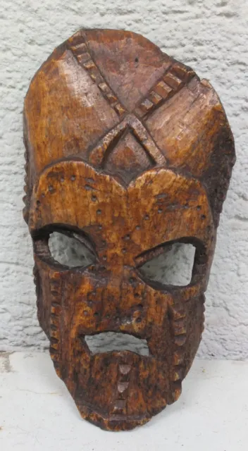 Vintage 1960s, African mask, bone, handmade, 17.5 cm, possibly bought in Rwanda