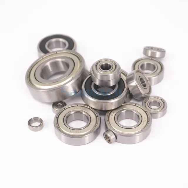 I/D 1/8" To 5/8" ABEC1/ABEC3 Shielded/Sealed Thin-wall Deep Groove Ball Bearings 3