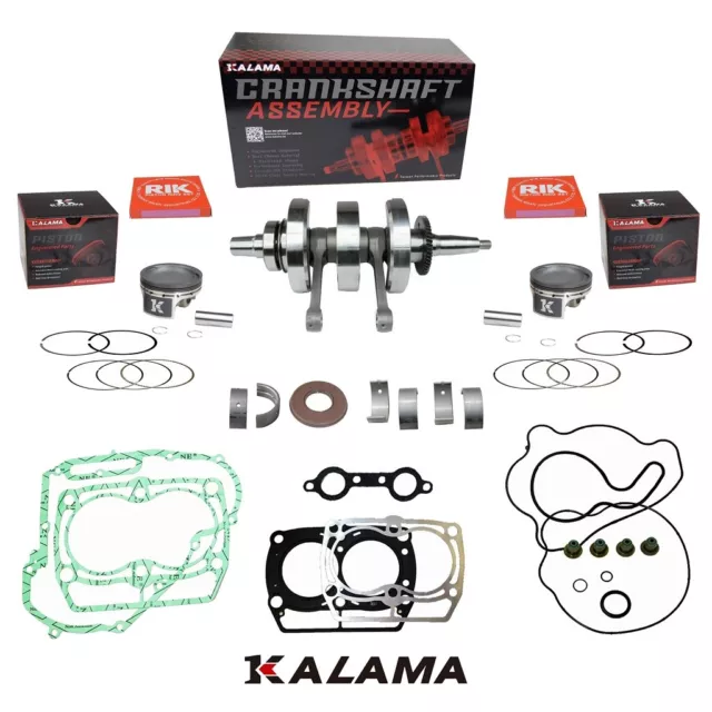 Fit Polaris RZR Ranger Sportsman 800 Engine Rebuild Kit Crankshaft Piston Gasket