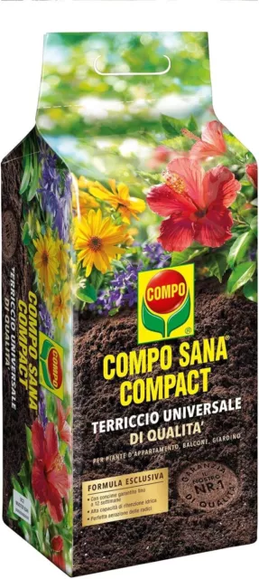 COMPO SANA COMPACT Terriccio Universale di qualità Per piante d'appartamento