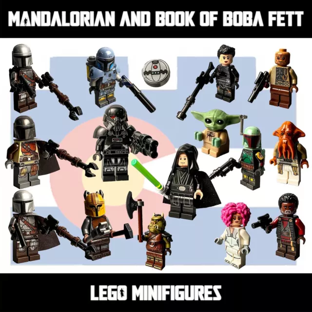 LEGO Mandalorian Book Minifigure Boba Fett Star Wars Grogu 75326 Palace Beskar