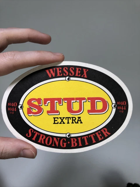 Vintage Beer Mat Coaster - Two Sided - Wessex Stud Extra Strong Bitter
