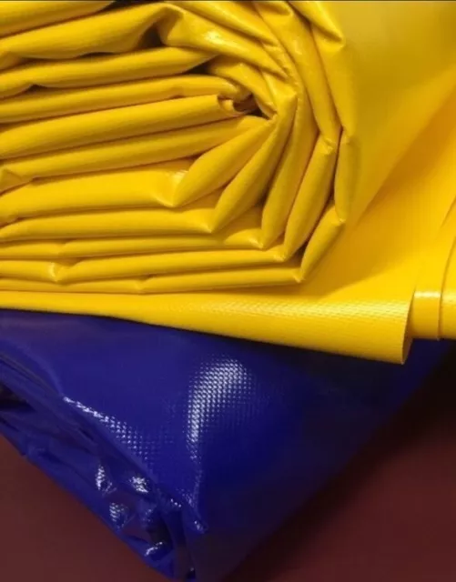 620g Camión PVC Lona Amarillo Azul Pferdesport Calles Trabajo de Suelo 3,2m Acho