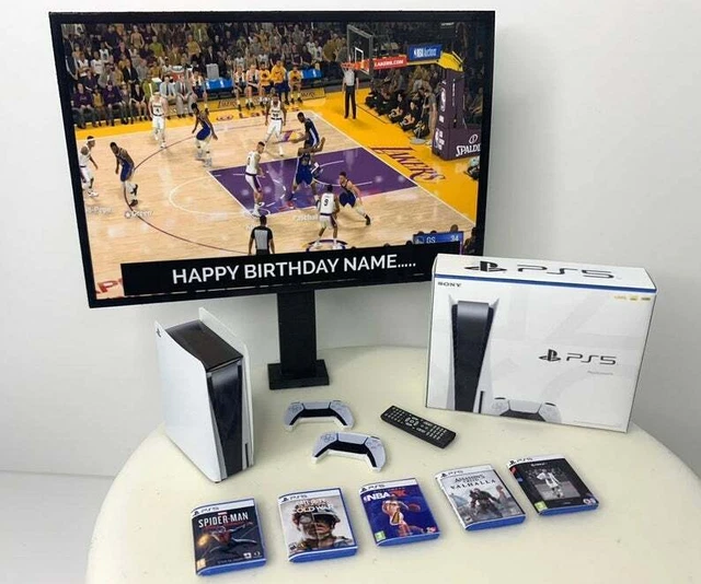 PERSONALISED PS5 BIRTHDAY Cake Toppers | Customised TV | Unique Toppers ...