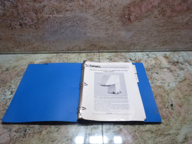 Oriel Preventivo Maint Schedule 200W Ultravioletti Illuminazione Sistema 87000