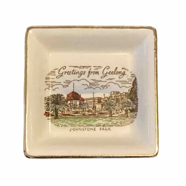 Ashley Glough Souvenir Greetings From Geelong Johnstone Park Plate ENGLAND Small