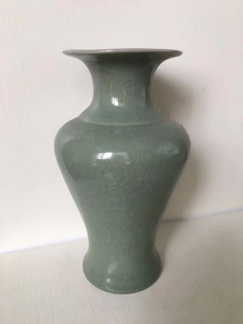 Estate Old China Freehand Sketching Song Ruyao Porcelain Vase