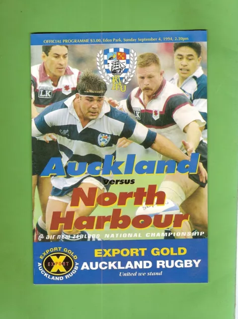 #Ss. Rugby Union Program-  4Th Septemebr 1994, Auckland Vs North Harbour