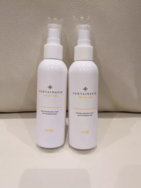 2 x Fontainavie Nourishing Tan Accelerator SPF10 - 150ml each - exp 07/24
