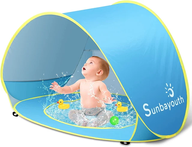 Baby Pool Tent, UV Protection Infant Pop up Sun Shelters Shade