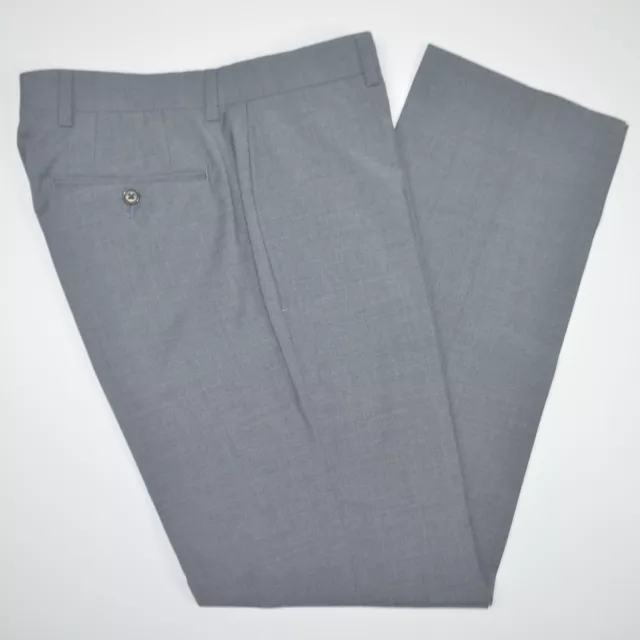 RALPH LAUREN High Performance Wool Stretch Flat Front Gray Dress Pants 30 x 30