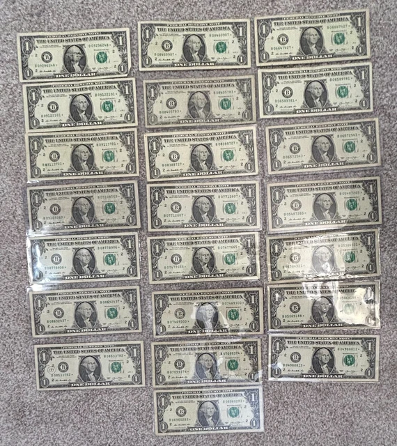 $1 One Dollar Bill (Star Notes) - B - 2013 Series - (1) One Note