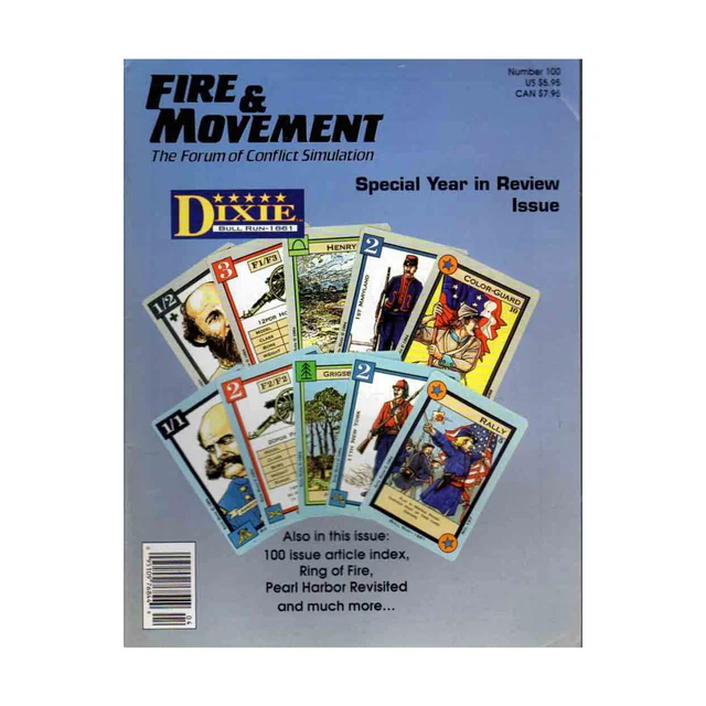 Decision Games Fire & Movement #100 "Dixie, Ring of Fire, Pearl Harbor" VG+