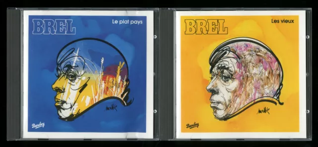 2 Cd ★ Brel Les Vieux + Le Plat Pays-  ★ Lot De 2 Albums