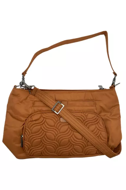 Lug RFID Shoulder Bag with 2 Straps Samba Pop XL Copper Brown