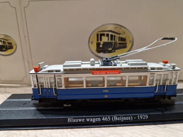 Tramway HO 1:87 : BLAUWE WAGEN 465 (Beijnes)- 1929- Collection Atlas limitée