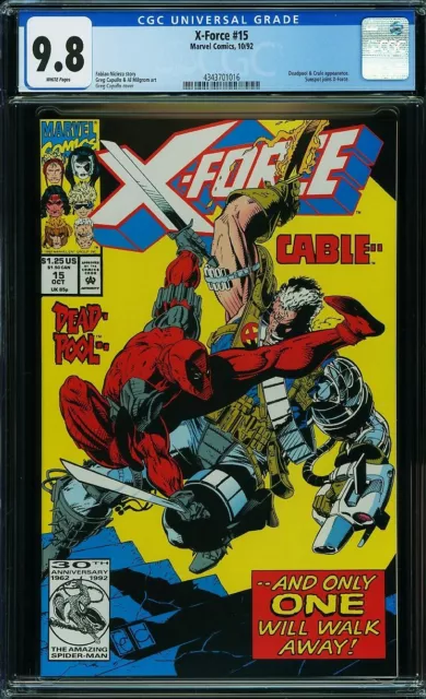 X-Force #15 Marvel Comics CGC 9.8 White Pages 10/1992