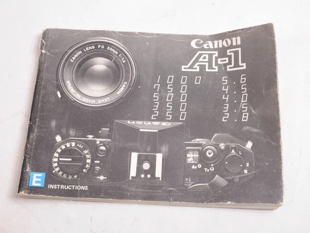 Canon A-1 Manuale Di Istruzioni In Inglese