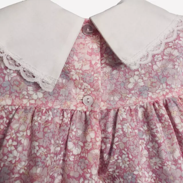 NEW YORK KIDS Vintage Baby Doll Dress Girls 18 Mo Pink White Floral ...