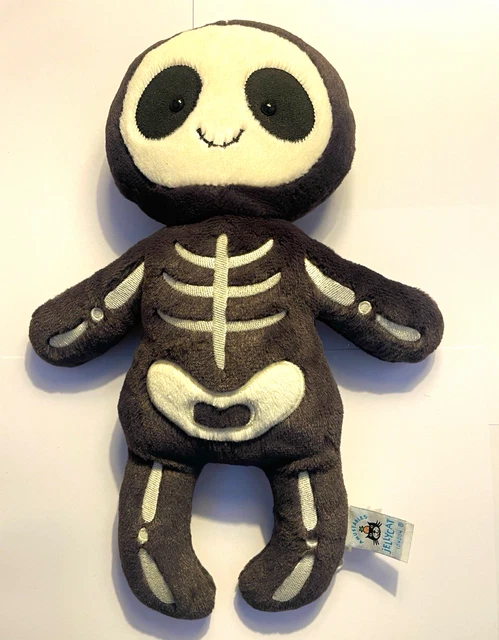 JELLYCAT AMUSEABLES SKELETON Plush Soft Toy Washable Black/Cream A4SK £ ...