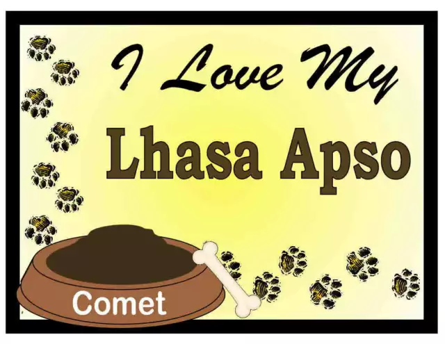 LHASA APSO PERSONALIZED I Love My Lhasa Apso MAGNET