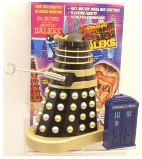 Doctor Who Black Gold & Silver Movie Dalek Infra Red Remote Control Figure NEW 2