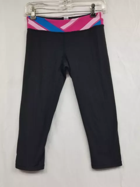 Ivivva By Lululemon Girls Capri Crop Yoga Pants Black Size 14 See Pics Lint