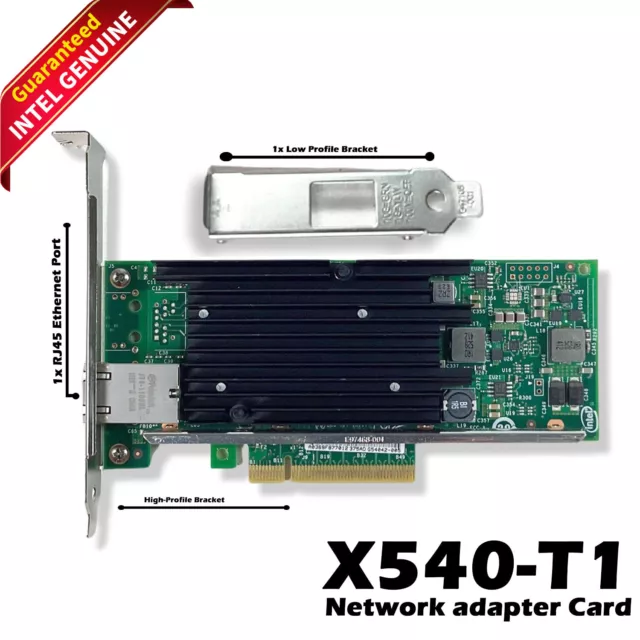 New Intel X540-T1 X540T1BLK YOTTAMARK 1-Port Ethernet Converged Network Adapter