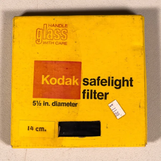 Kodak Safelight Filter Glass 5 1/2 Inch Diameter 14 cm