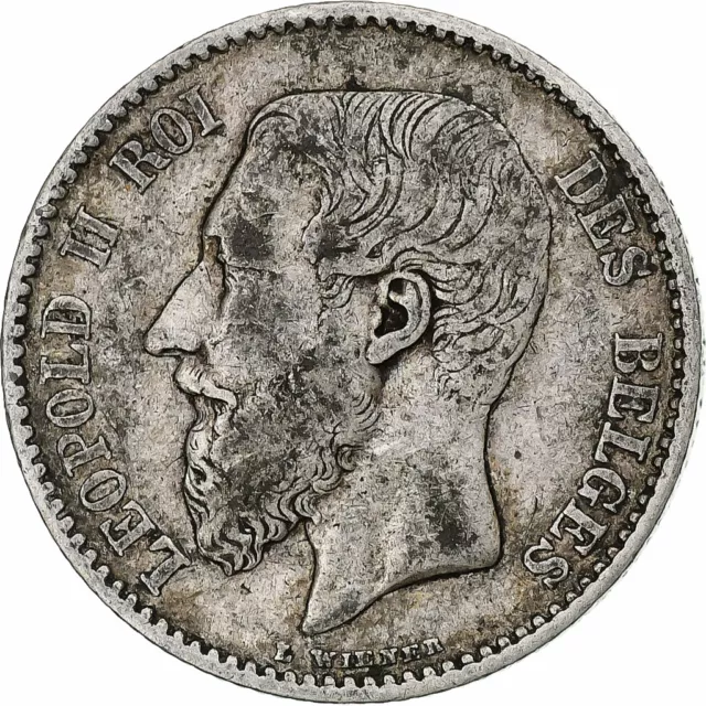 [#1184013] Coin, Belgium, Leopold II, Franc, 1886, Brussels, EF, Silver, KM:28.2