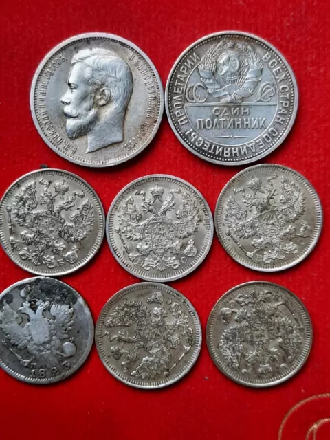 Lot de Monnaies Anciennes en Argent Russie