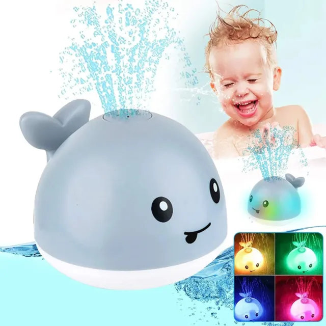 Baby Badespielzeug Wasserspielzeug Wal Sprinkler Badespielzeug mit LED Licht