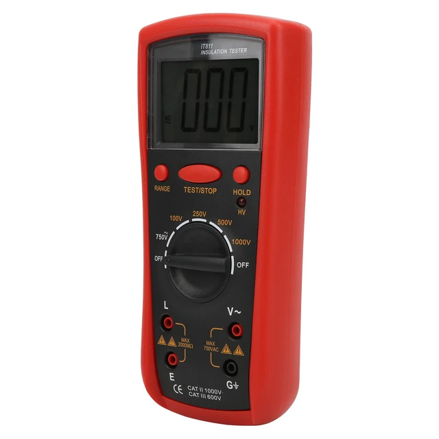 IT811 Misuratore di resistenza isolamento con display LCD strumenti tester digitali Megohm