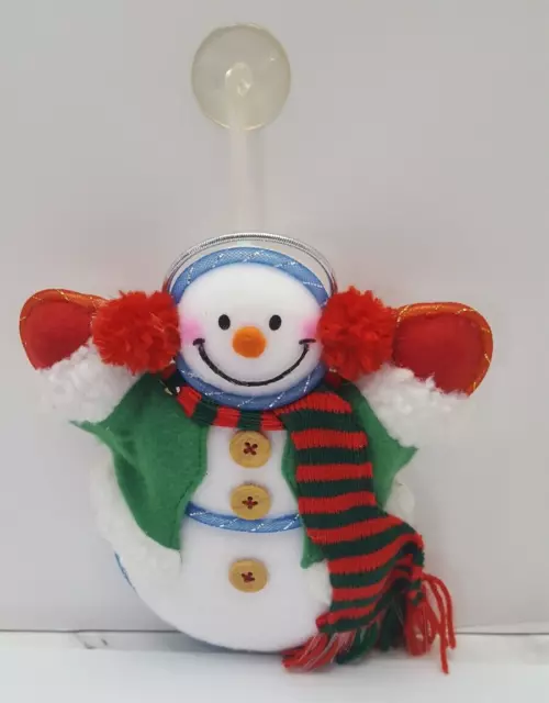 Avon 2004 Fiber Optic 9” Snowman Window Decoration With Suction Cup - Works