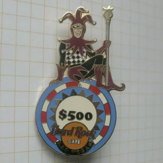 HARD ROCK CAFE / LAS VEGAS JOKER WITH 500$ CHIP .........HRC Pin (258i)