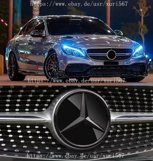 Für Mercedes Benz B-C-GLK Serie W204 Vito W447 Spiegel Stern Emblem Schwarz Logo