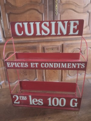 Bois & et TIROIRS   faïences GF DESVRES Petite Étagère à Épices de Cuisine 