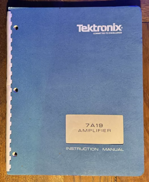 Tektronix 7A19 Amplifier Instruction Manual