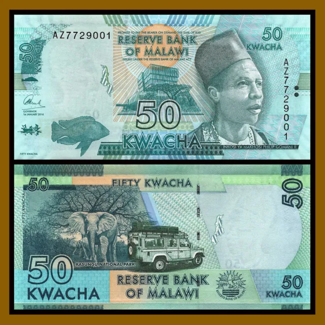 Malawi 50 Kwacha, 2016 P-64 New Unc