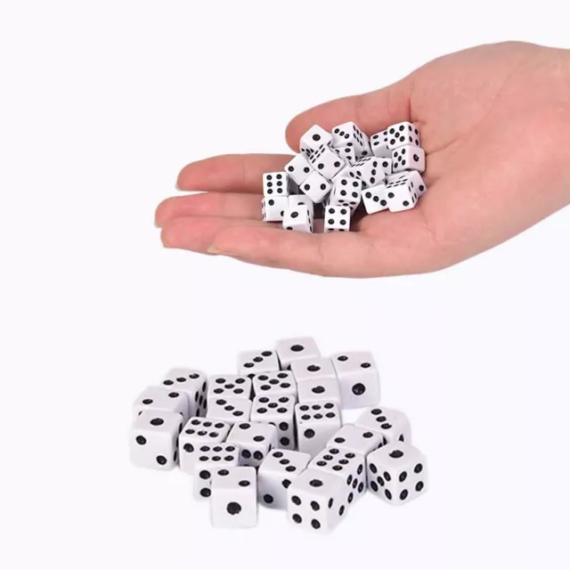 50pcs/lot 8mm Dices For Board Game Bar Gambling Game Set Club Party Accessori YK