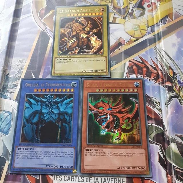 CARTES YU GIOH! les 3 dieux egyptiens Râ, Obelisk, Slifer LC01 FR/ultra EUR 4,29