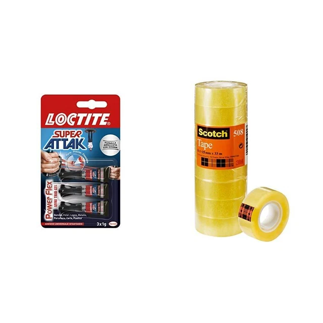 Loctite Super Attak Power Gel - Colla Istantanea Per Materiali Flessibili, 3x1g
