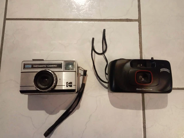 Pitterson + Kodak Instamatic 177X Lot Appareil Photo Ancien Collection