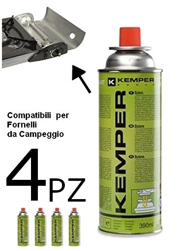 Bombolette Butano KEMPER Da 220 Gr - Confezione Da 4 Per Fornelli Da Campeggio - Foto 7