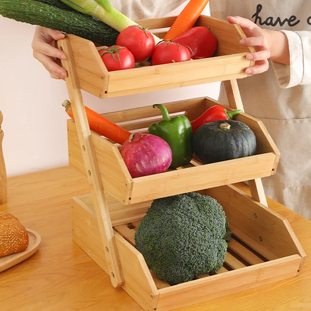 3 Tier Fruit Basket Bamboo 3 Tier Fruit Basket Simple For Fruit For