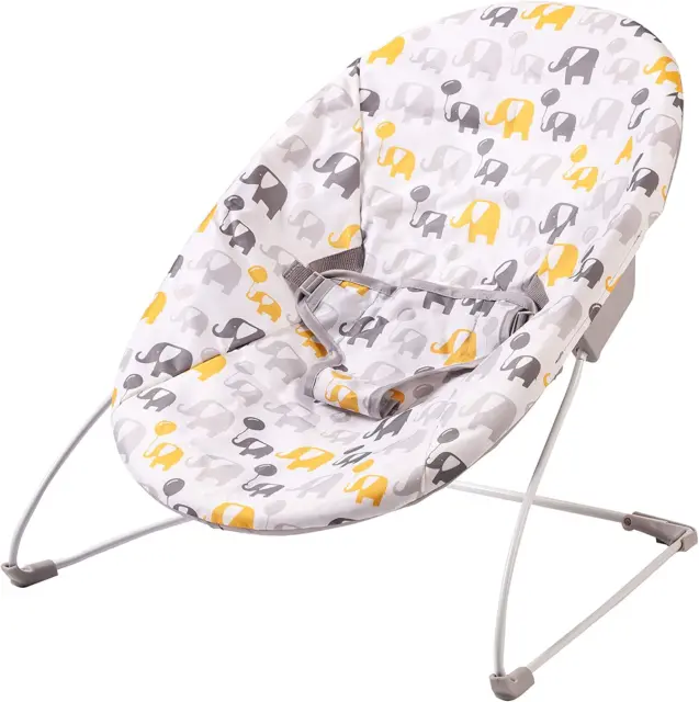 Babies Bambino Bouncer Bounce Chair with Elephant Pattern, Baby Bouncer Seat